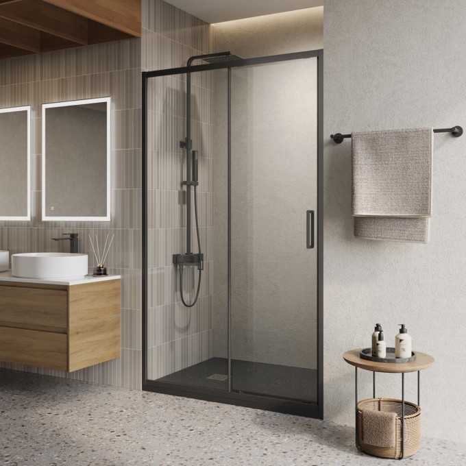 Душевая дверь BELBAGNO LUCE-BF-1-120-C-NERO Душевая дверь BELBAGNO LUCE-BF-1-120-C-NERO