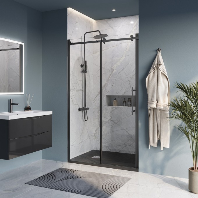 Душевая дверь BELBAGNO MARINO-BF-1-120-C-NERO Душевая дверь BELBAGNO MARINO-BF-1-120-C-NERO