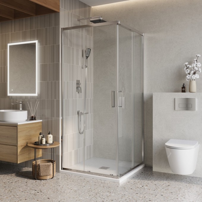Душевой уголок BELBAGNO LUCE-A-2-80-C-Cr Душевой уголок BELBAGNO LUCE-A-2-80-C-Cr