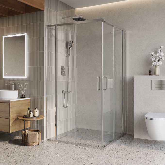 Душевой уголок BELBAGNO LUCE-A-22-100+30-C-Cr Душевой уголок BELBAGNO LUCE-A-22-100+30-C-Cr