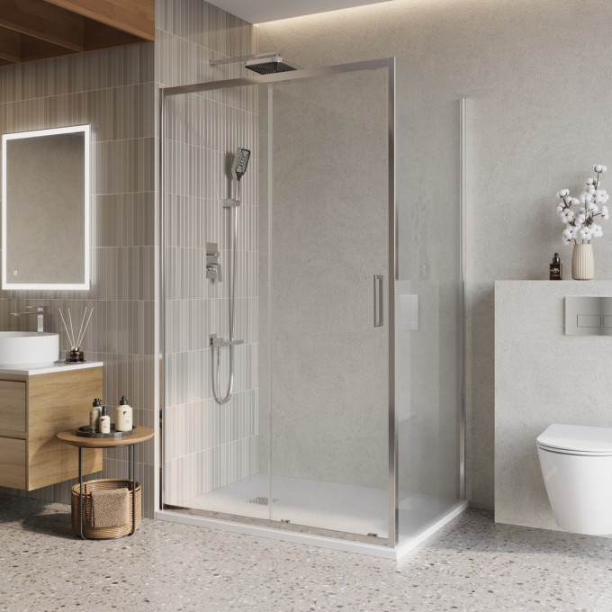 Душевой уголок BELBAGNO LUCE-AH-1-100/80-C-Cr Душевой уголок BELBAGNO LUCE-AH-1-100/80-C-Cr