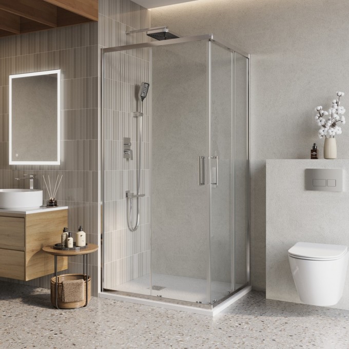 Душевой уголок BELBAGNO LUCE-AH-2-100/80-C-Cr Душевой уголок BELBAGNO LUCE-AH-2-100/80-C-Cr