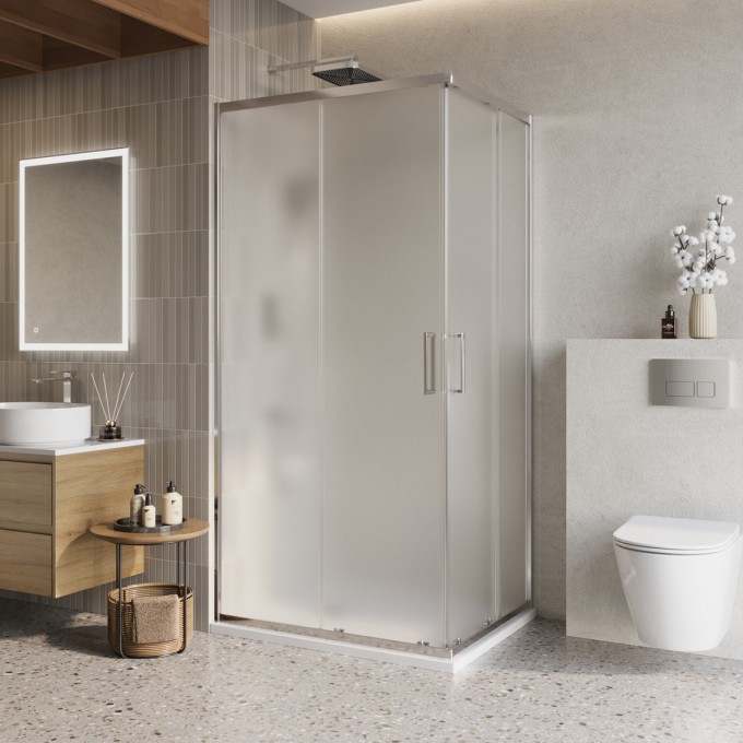 Душевой уголок BELBAGNO LUCE-AH-2-100/80-P-Cr Душевой уголок BELBAGNO LUCE-AH-2-100/80-P-Cr