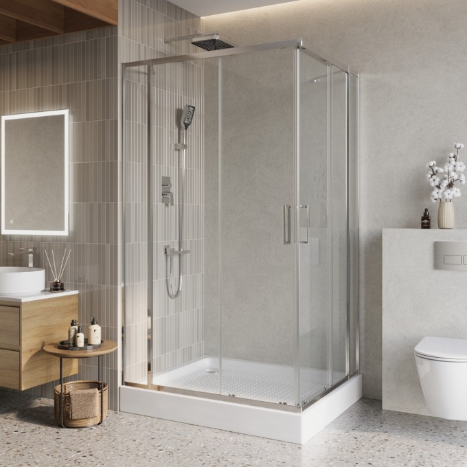 Душевой уголок BELBAGNO LUCE-AH-22-150/115-C-Cr Душевой уголок BELBAGNO LUCE-AH-22-150/115-C-Cr