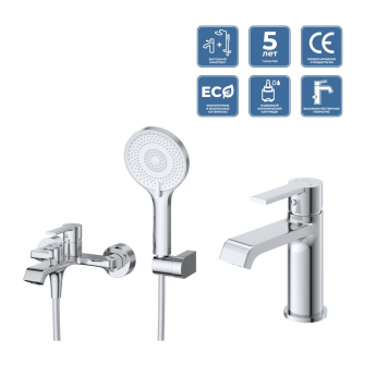 Комплект смесителей для ванной BELBAGNO AURORA-VASM/LVM-CRM