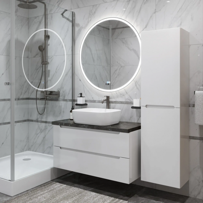 Тумба Bianco Lucido 80 см BELBAGNO ETNA ETNA80BL-KEPMNO-1302-SET Тумба Bianco Lucido 80 см BELBAGNO ETNA ETNA80BL-KEPMNO-1302-SET