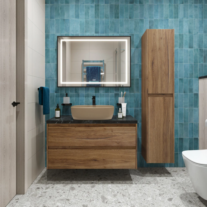Тумба Rovere Tabacco 100 см BELBAGNO KRAFT KRAFT100RT-KEPMNO-1302-H316-SET Тумба Rovere Tabacco 100 см BELBAGNO KRAFT KRAFT100RT-KEPMNO-1302-H316-SET