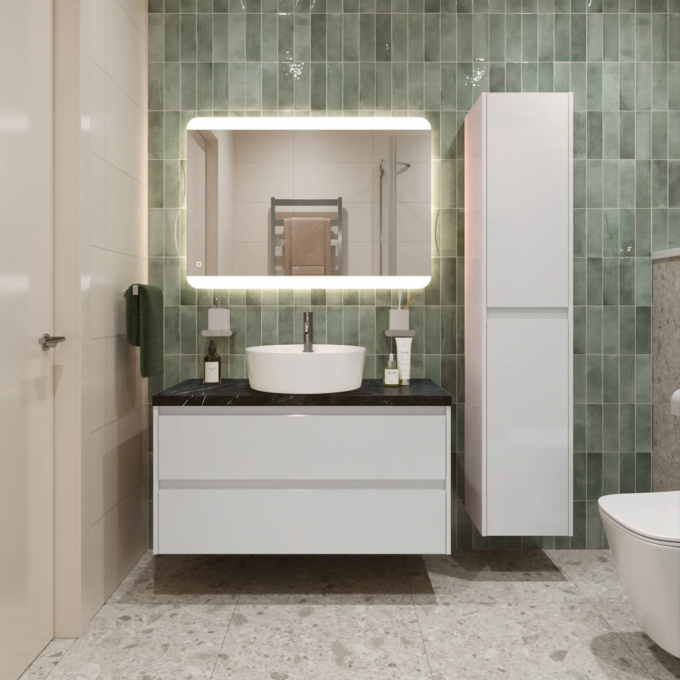 Тумба со столешницей и накладной раковиной BELBAGNO KRAFT 80 KRAFT80BO-KEPMNO-1306-SET Тумба со столешницей и накладной раковиной BELBAGNO KRAFT 80 KRAFT80BO-KEPMNO-1306-SET