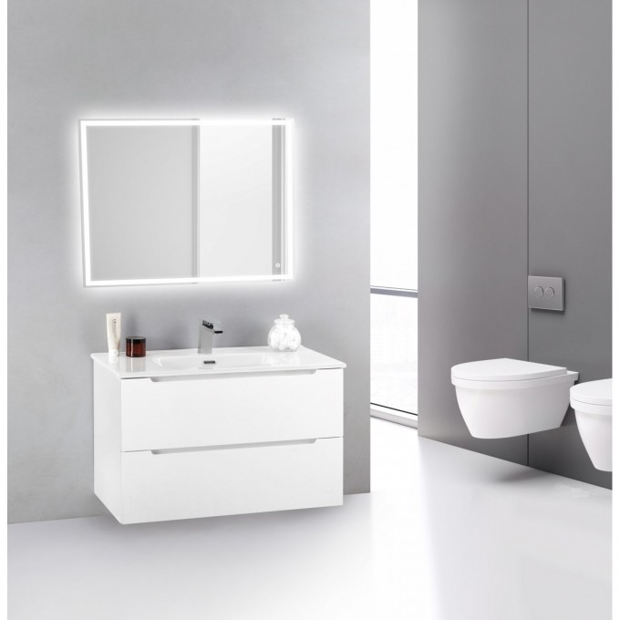 Тумба со столешницей и раковиной BELBAGNO ETNA100BL-KEPMGL-1302-SET Тумба со столешницей и раковиной BELBAGNO ETNA100BL-KEPMGL-1302-SET