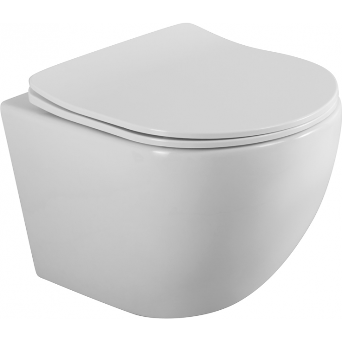 Унитаз подвесной BELBAGNO UNO 2.0 безободковый с сиденьем дюропласт soft close BB7306CHR/SC Унитаз подвесной BELBAGNO UNO 2.0 безободковый с сиденьем дюропласт soft close BB7306CHR/SC