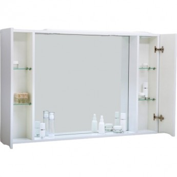 Зеркальный шкаф 100x75 см Bianco Lucido BELBAGNO MARINO MARINO-SPC-1000/750-2A-BL-P