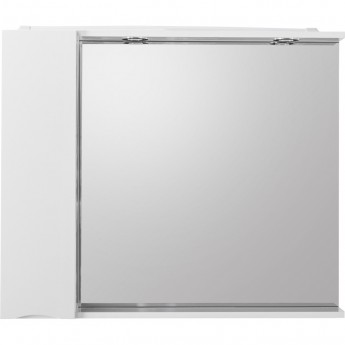 Зеркальный шкаф 80x75 см Bianco Lucido BELBAGNO MARINO MARINO-SPC-800/750-1A-BL-P-L Зеркальный шкаф 80x75 см Bianco Lucido BELBAGNO MARINO MARINO-SPC-800/750-1A-BL-P-L
